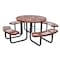 Vestil Round Picnic Table, Brown, Metal, 46 in PT-MX-RT-46-BN - alternate 5